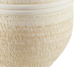 Dehner Keramik-Übertopf Rustika, bauchig, creme