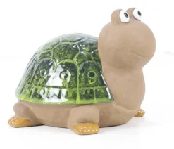 Dehner Keramik-Schildkröte, grün, ca. H19 cm