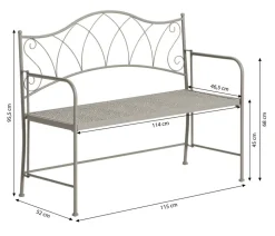 Dehner Klappbank Luca, 2-Sitzer