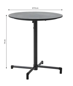 Dehner Klapptisch Capri, rund, ca. Ø70/H74 cm