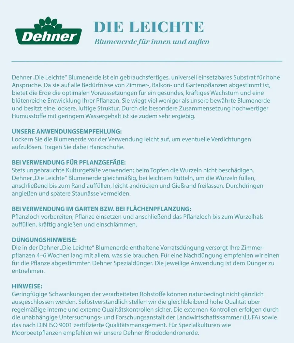 Dehner Leichte Blumenerde, 51 x 40 Liter