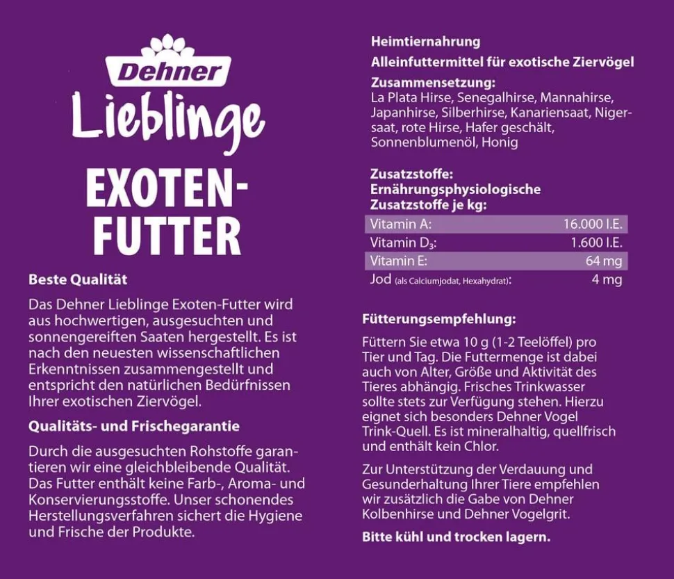 Dehner Lieblinge Exoten-Futter