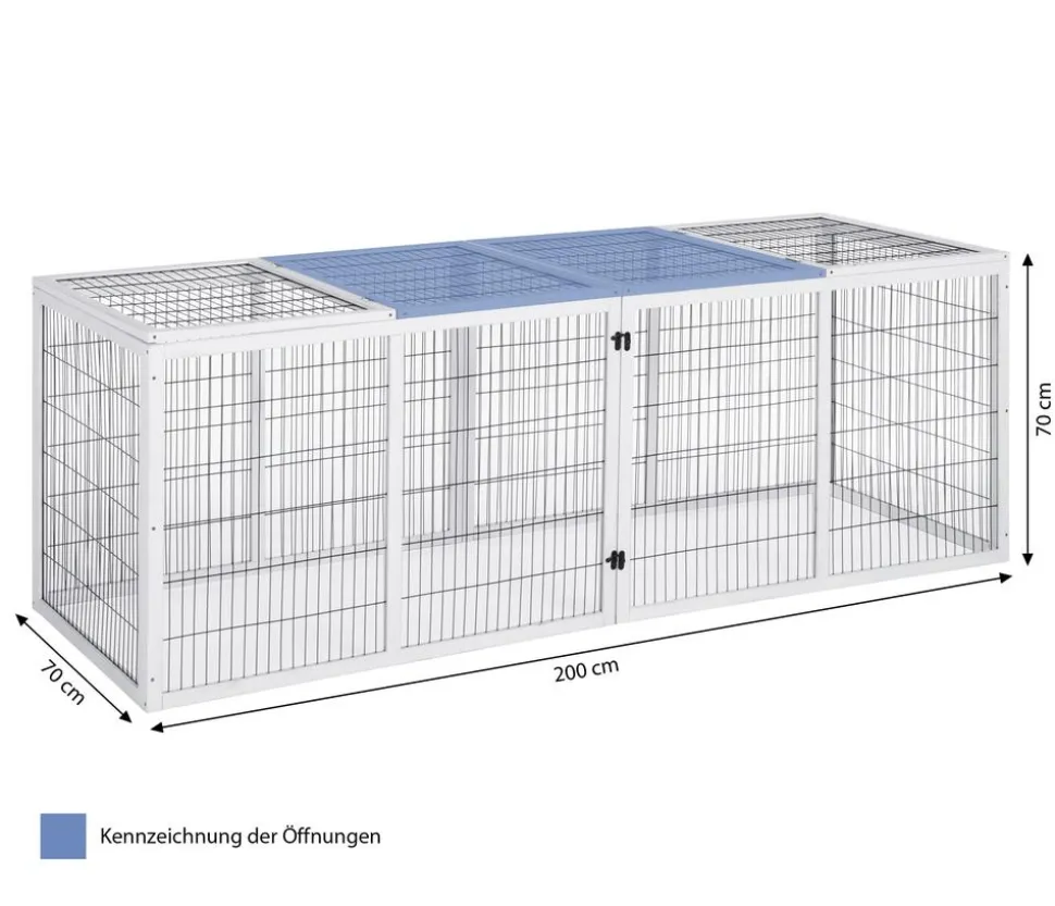 Dehner Lieblinge Freilaufgehege Monumento, ca. B200/H70/T70 cm