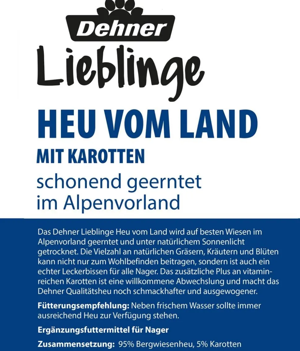 Dehner Lieblinge Heu vom Land mit Karotten, 500 g