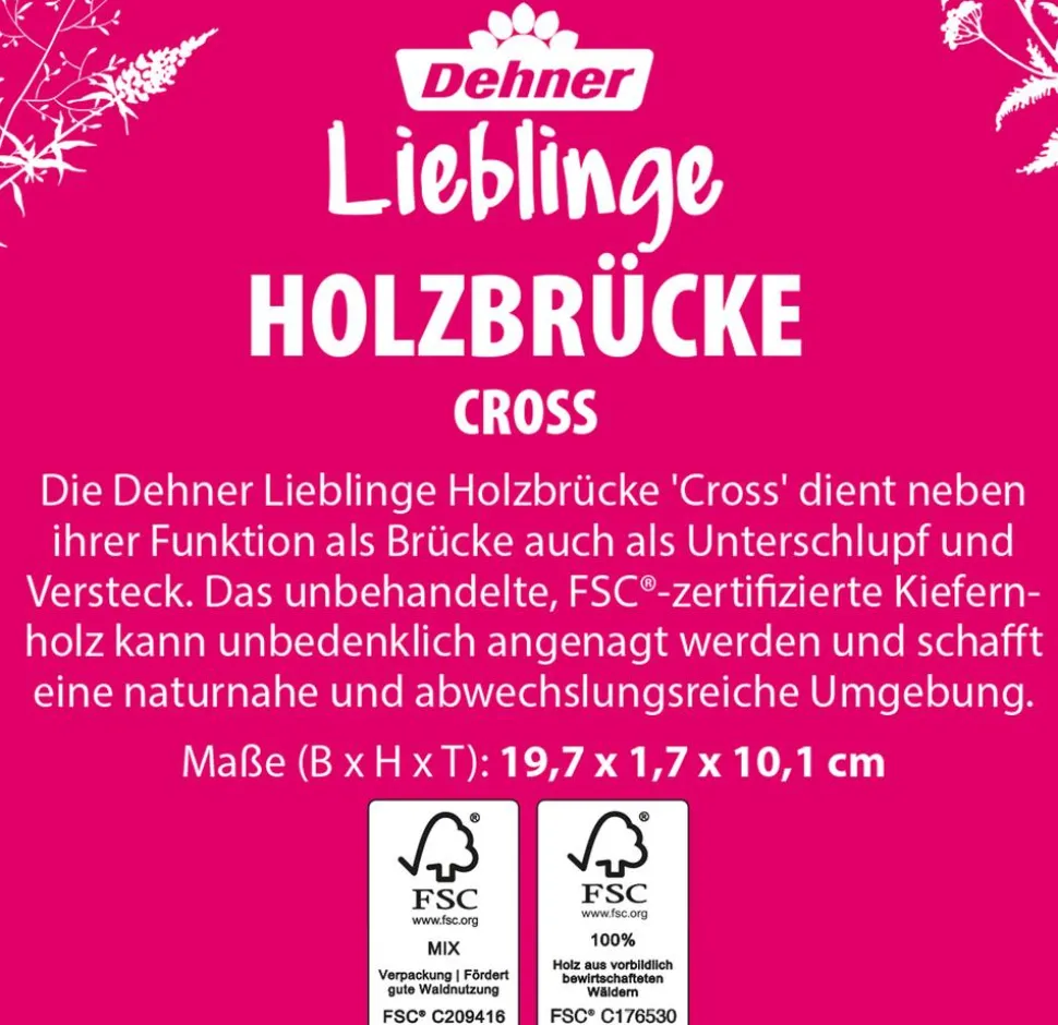Dehner Lieblinge Holzbrücke Cross