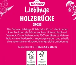 Dehner Lieblinge Holzbrücke Cross