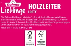 Dehner Lieblinge Holzleiter Lofty, ca. B7/H27/T1,1 cm