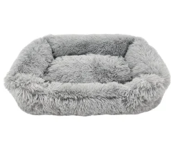 Dehner Lieblinge Hundebett Luxury Cozy, rechteckig, grau, ca. B70/H20/T50 cm
