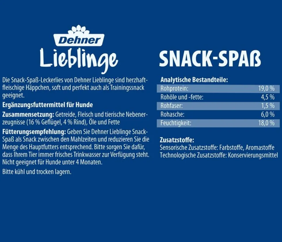 Dehner Lieblinge Hundesnack Snack-Spaß Bones Mix, 150 g