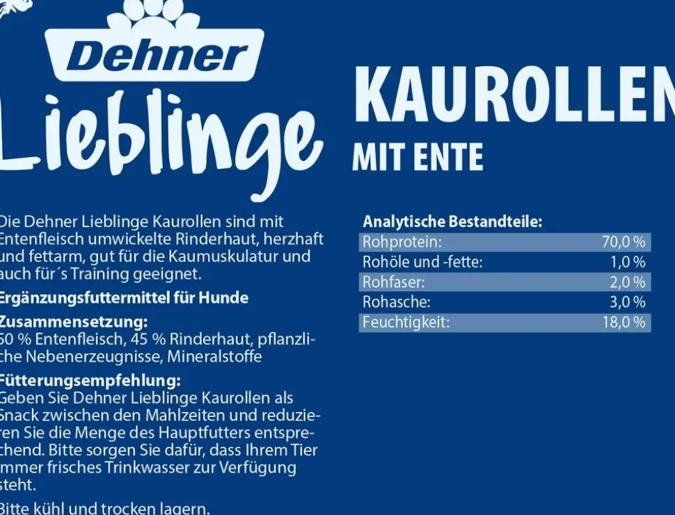 Dehner Lieblinge Hundesnack Kaurollen