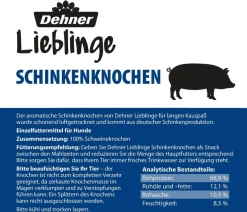 Dehner Lieblinge Hundesnack Schinkenknochen klein, 180 g