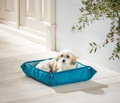 Dehner Lieblinge 2in1-Kühlmatte Serenity, rechteckig, blau, ca. B73,5/H4/T63 cm