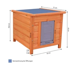 Dehner Lieblinge Kaninchen-Schlafhaus Hopsi, ca. B42/H43/T51 cm