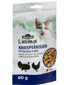 Dehner Lieblinge Katzensnack Knusperkissen, 60 g