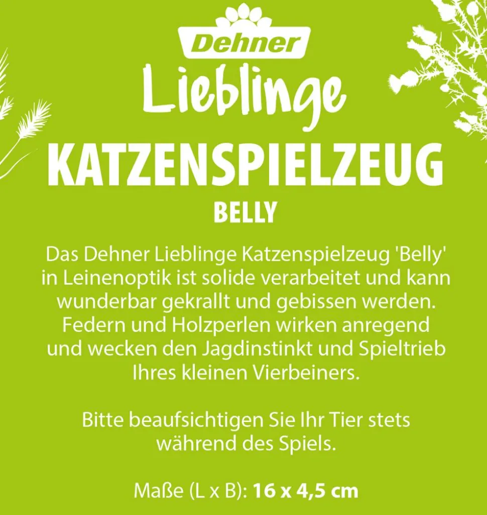 Dehner Lieblinge Katzenspielzeug Belly, ca. L16/B4,5 cm