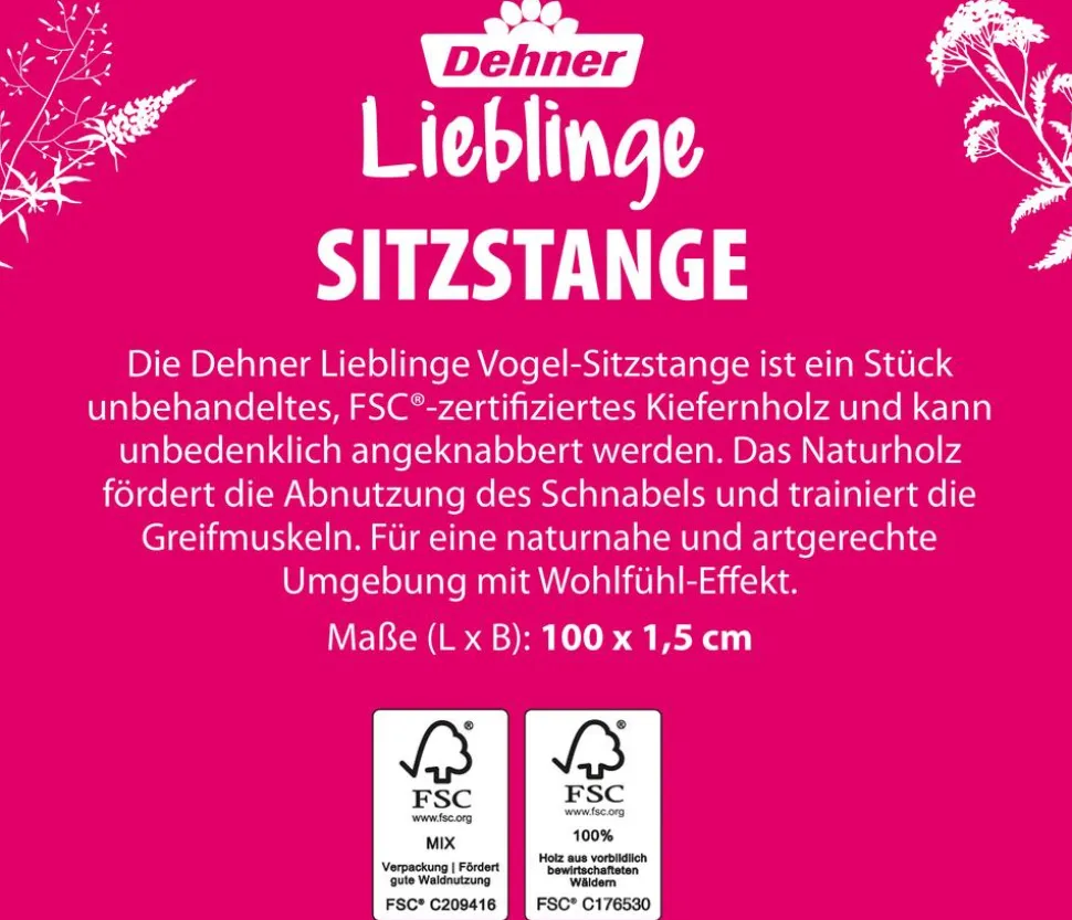 Dehner Lieblinge Käfigzubehör Sitzstange
