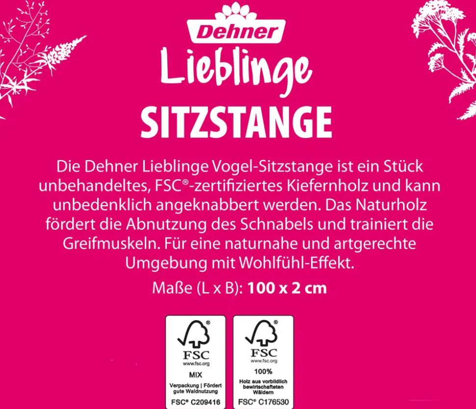 Dehner Lieblinge Käfigzubehör Sitzstange
