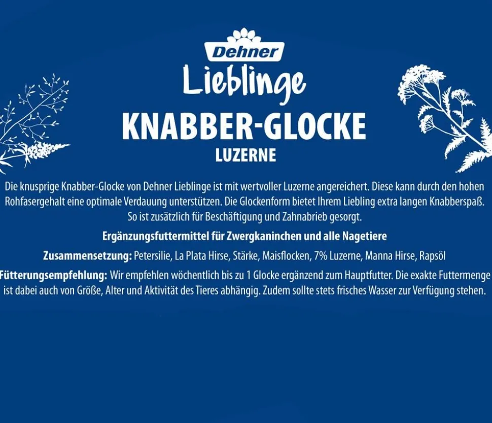 Dehner Lieblinge Knabber-Glocke Luzerne, 120 g