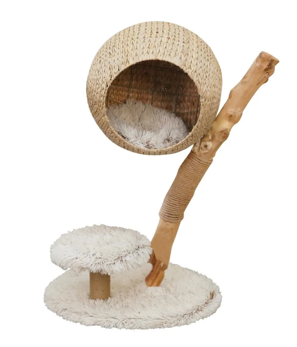 Dehner Lieblinge Kratzbaum Ava, beige/weiß, ca. B58/H83/T48 cm