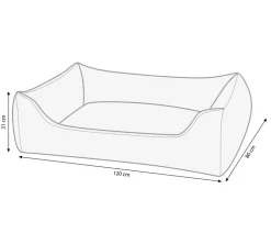 Dehner Lieblinge Kuschelbett Woof, rechteckig, grau