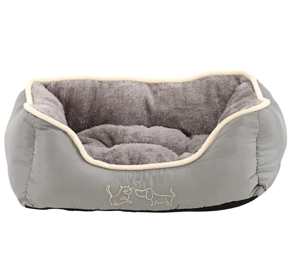 Dehner Lieblinge Kuschelbett Sammy, rechteckig, grau