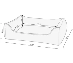 Dehner Lieblinge Kuschelbett Chiara, rund, grau