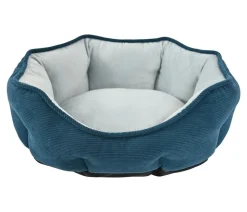 Dehner Lieblinge Kuschelbett Pitch, oval, blau