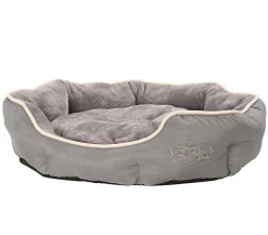 Dehner Lieblinge Kuschelbett Sammy, oval, grau