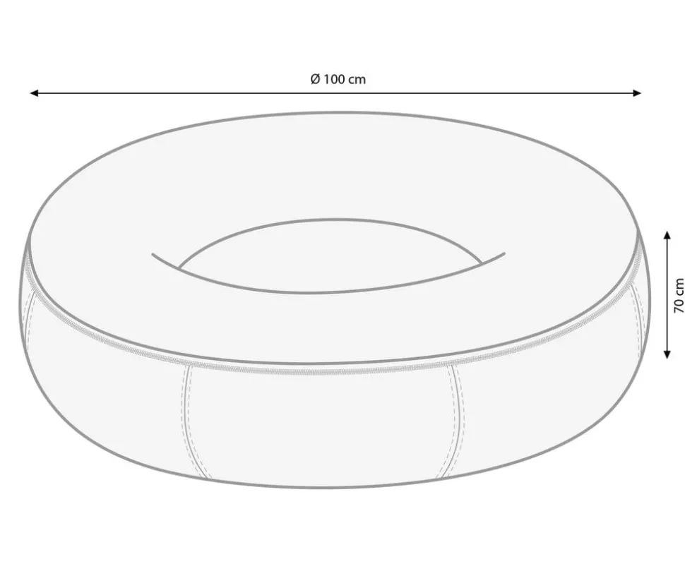 Dehner Lieblinge Kuschelbett Sammy, oval, beige
