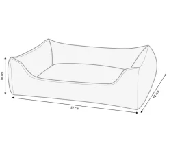 Dehner Lieblinge Kuschelbett Cyrus, rechteckig, blau