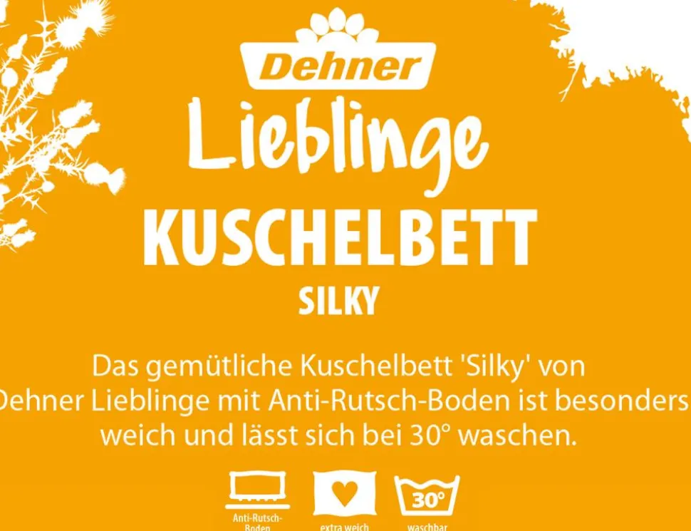 Dehner Lieblinge Kuschelbett Silky, rund