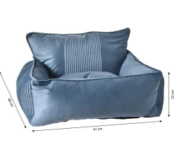Dehner Lieblinge Kuschelbett Rokoko, rechteckig, petrol