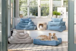 Dehner Lieblinge Kuschelbett Baroque, rechteckig, petrol