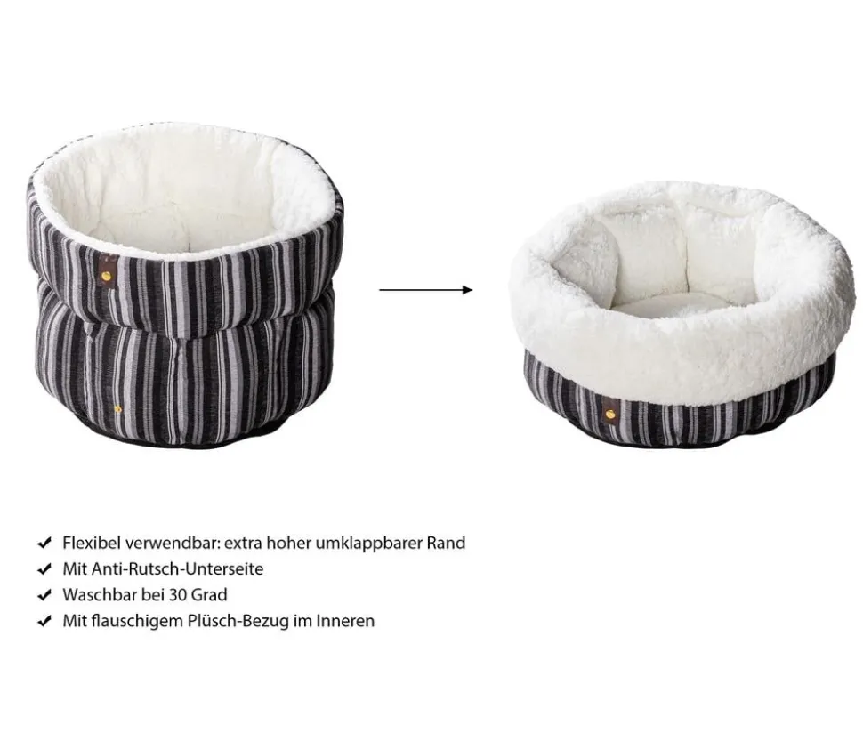 Dehner Lieblinge Kuschelnest Alva, rund, ca. Ø43/H26-32 cm