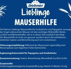 Dehner Lieblinge Mauserhilfe für Großsittiche und Papageien, 20 g