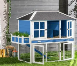 Dehner Lieblinge Nagerheim Palazzo, blau, ca. B145/H121/T72 cm