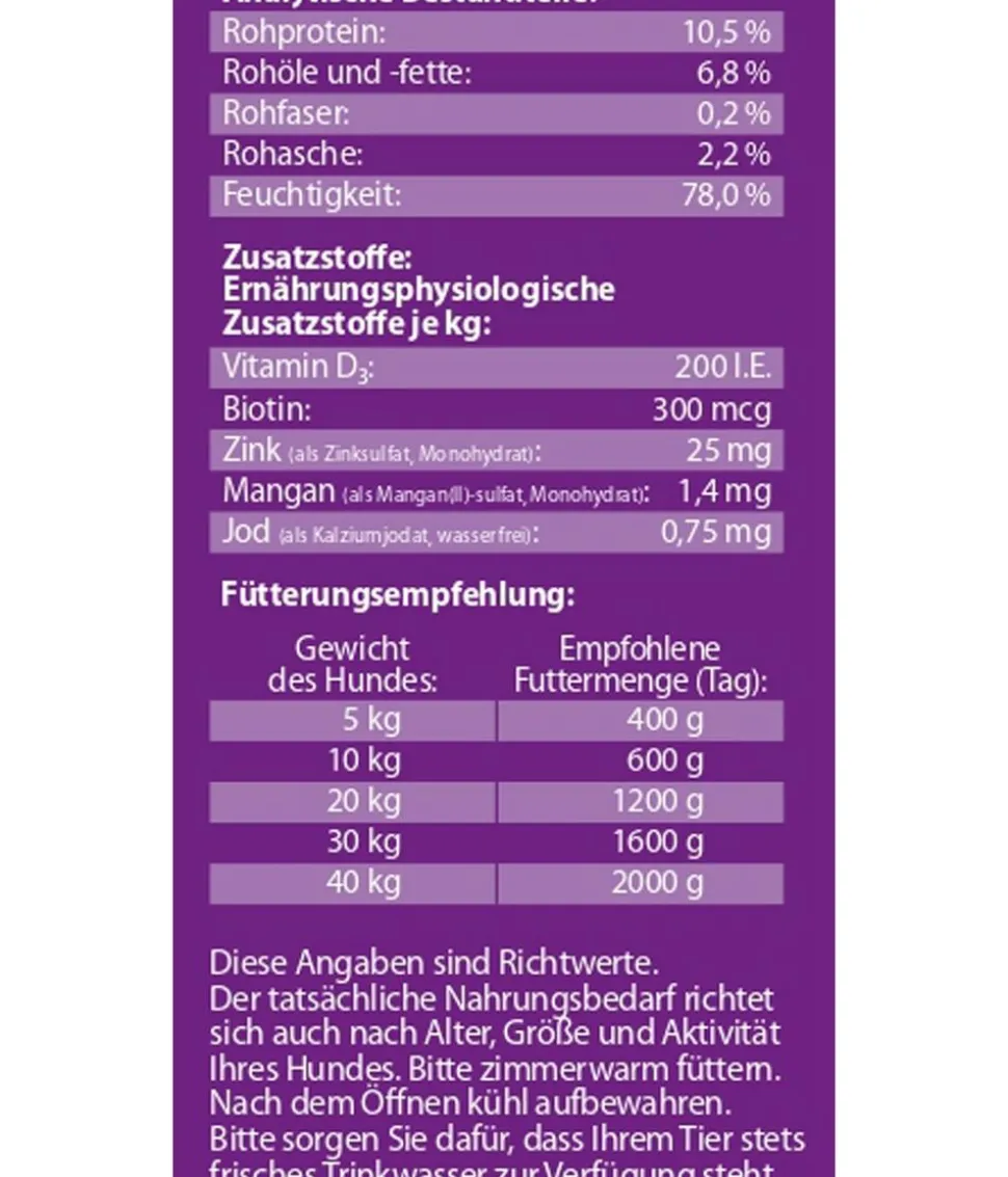 Dehner Lieblinge Nassfutter für Hunde Adult