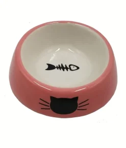 Dehner Lieblinge Steingut-Katzennapf Pink