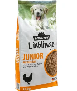 Dehner Lieblinge Trockenfutter für Hunde Knusper Mix Junior, Geflügel