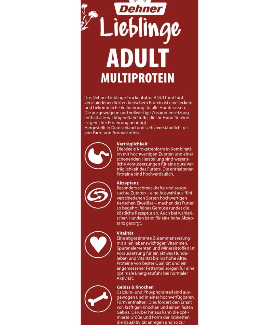 Dehner Lieblinge Trockenfutter für Hunde Multiprotein Adult