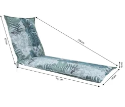Dehner Liegenauflage Sardegna für Gartenliege Savoy, ca. B58/H6/T178 cm