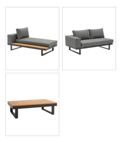 Dehner Lounge Riva, 3-teilig