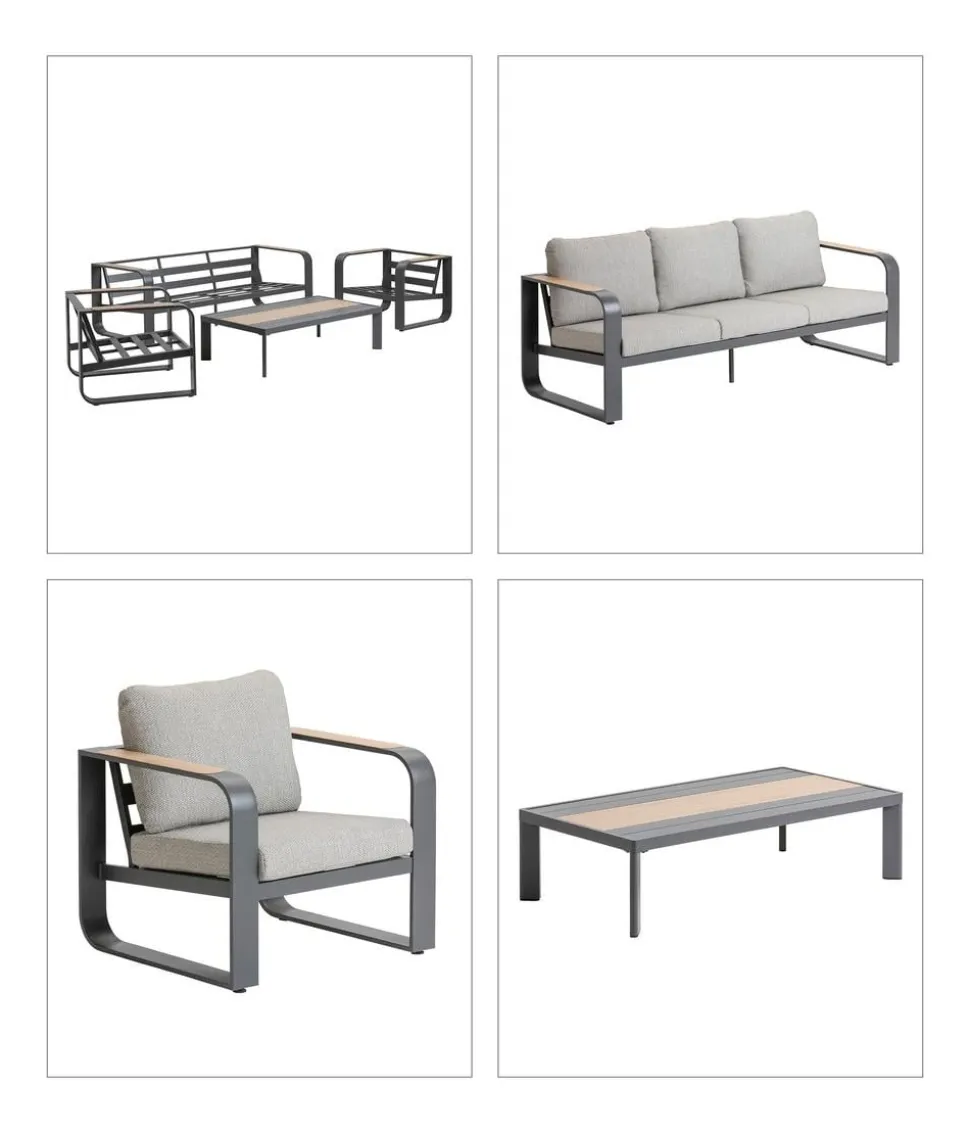 Dehner Lounge Salo, 4-teilig