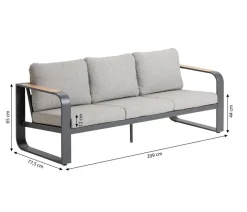 Dehner Lounge Salo, 4-teilig