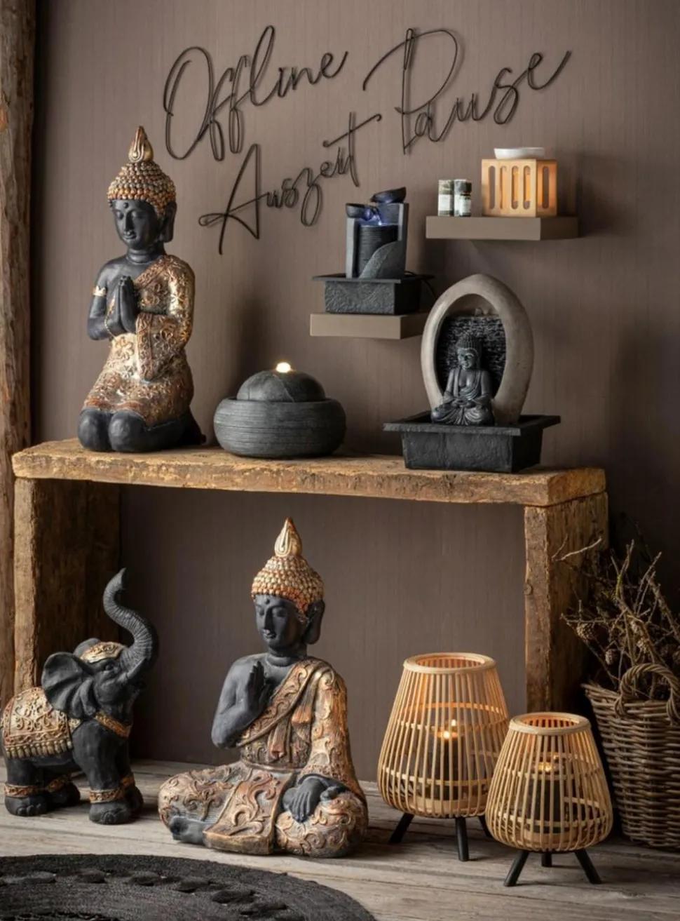 Dehner Magnesia-Buddha, B33/H70/T25 cm