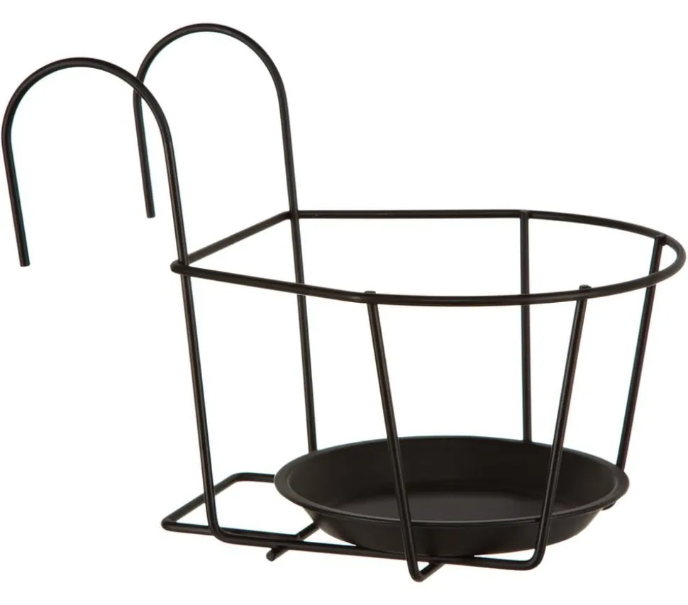 Dehner Metall-Balkonblumentopfhalter Lundy, ca. B18/H18/T18 cm