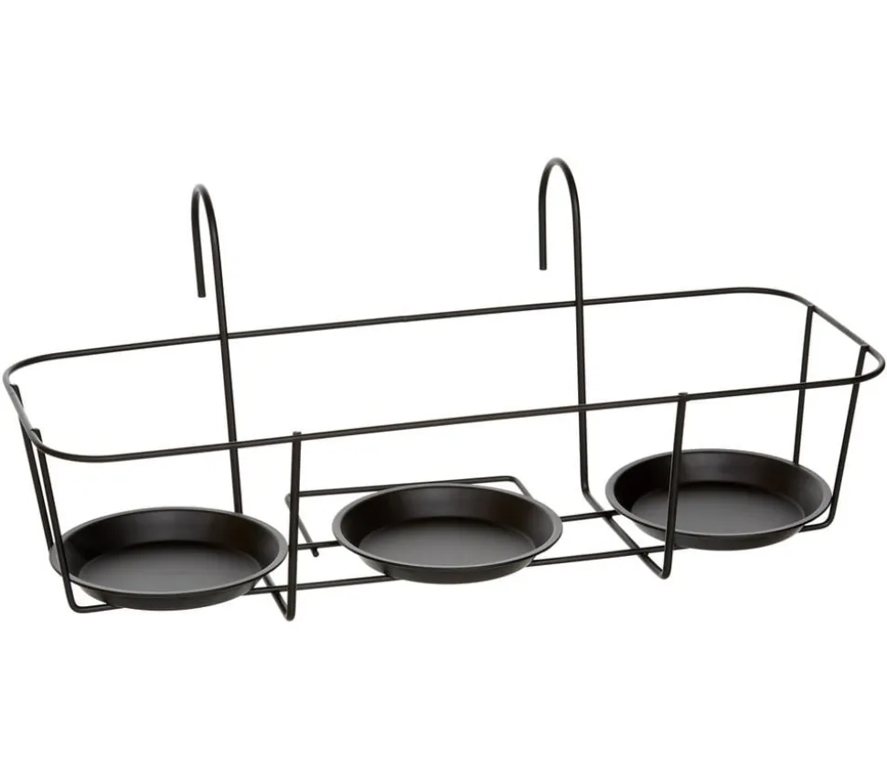Dehner Metall-Balkonblumentopfhalter Triplo, ca. B48,5/H20/T19 cm