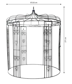 Dehner Metall-Pavillon Canterbury, ca. Ø232/H271 cm
