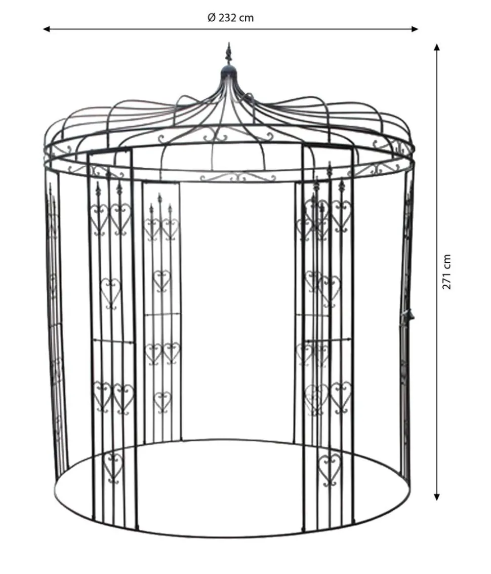 Dehner Metall-Pavillon Canterbury, ca. Ø232/H271 cm