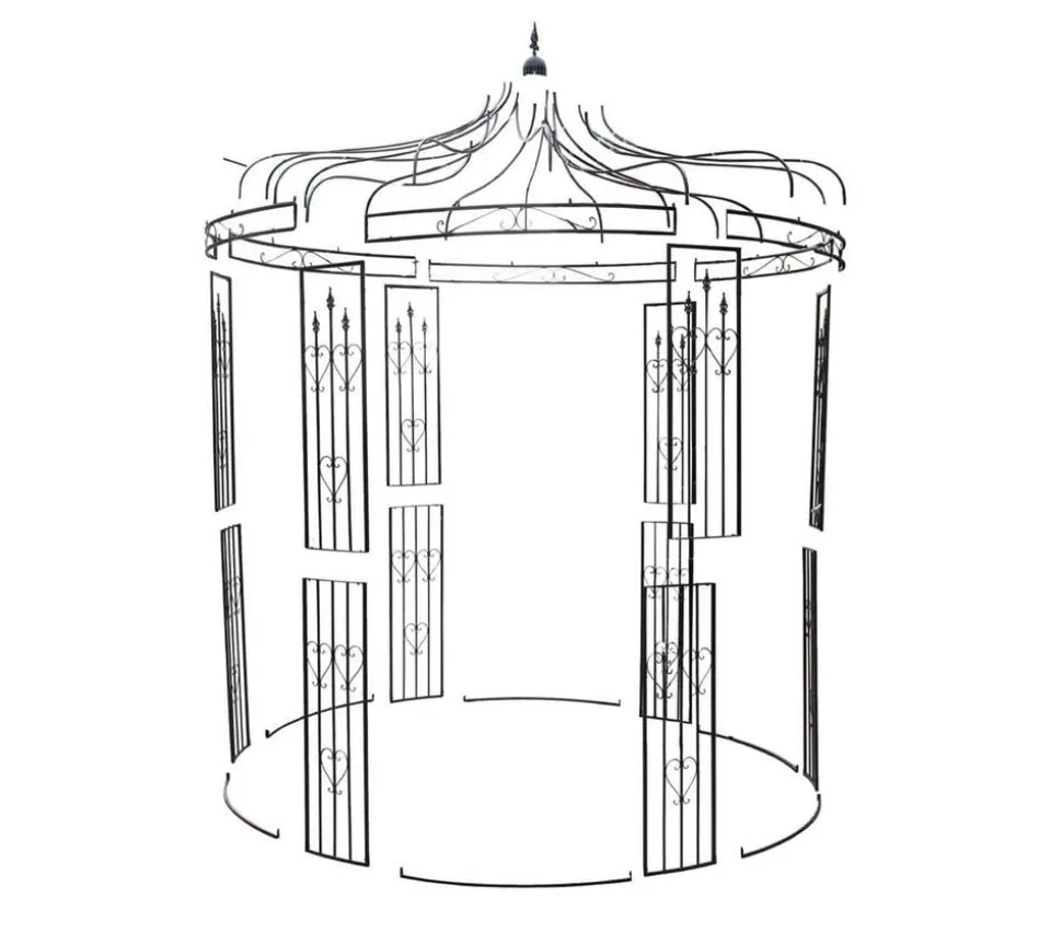 Dehner Metall-Pavillon Canterbury, ca. Ø232/H271 cm
